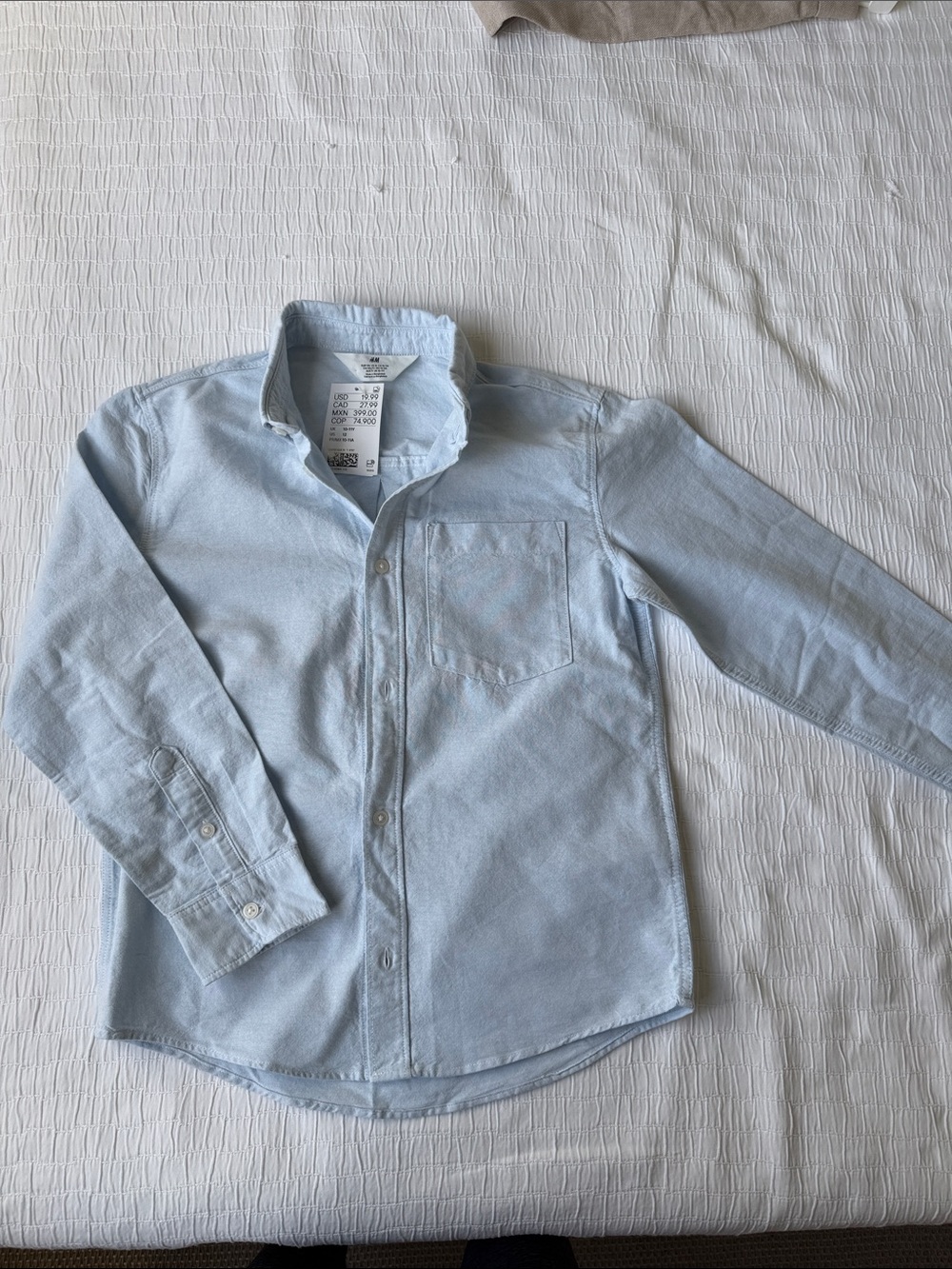 Boys’ Lighjt Blue Oxford Shirt